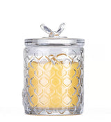 BumbleBee Glass Honeypot Candle With Bee Shaped Lid