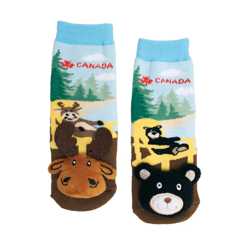 Canada Muskoka Chair Bear Mismatch Socks