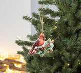 Cardinal & Holly Ornament