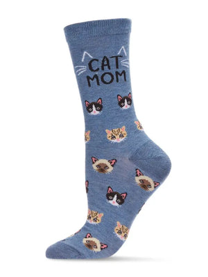 Cat Mom Bamboo Crew Socks