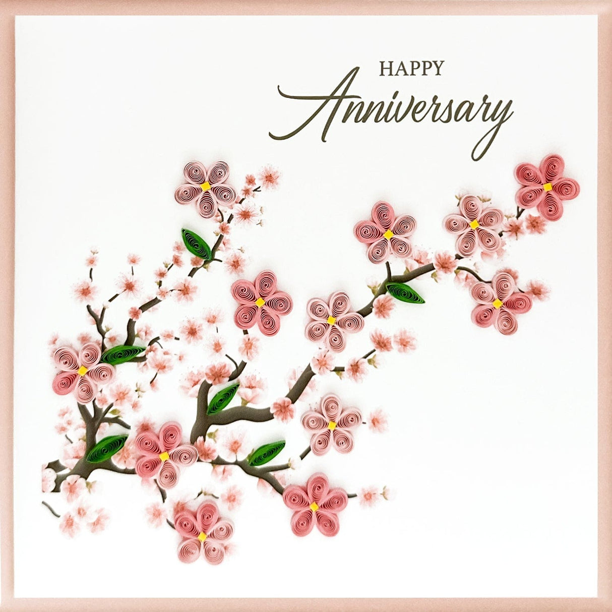 Cherry Blossoms Anniversary Greeting Card