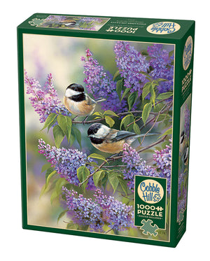 Chickadees and Lilacs 1000pc Puzzle