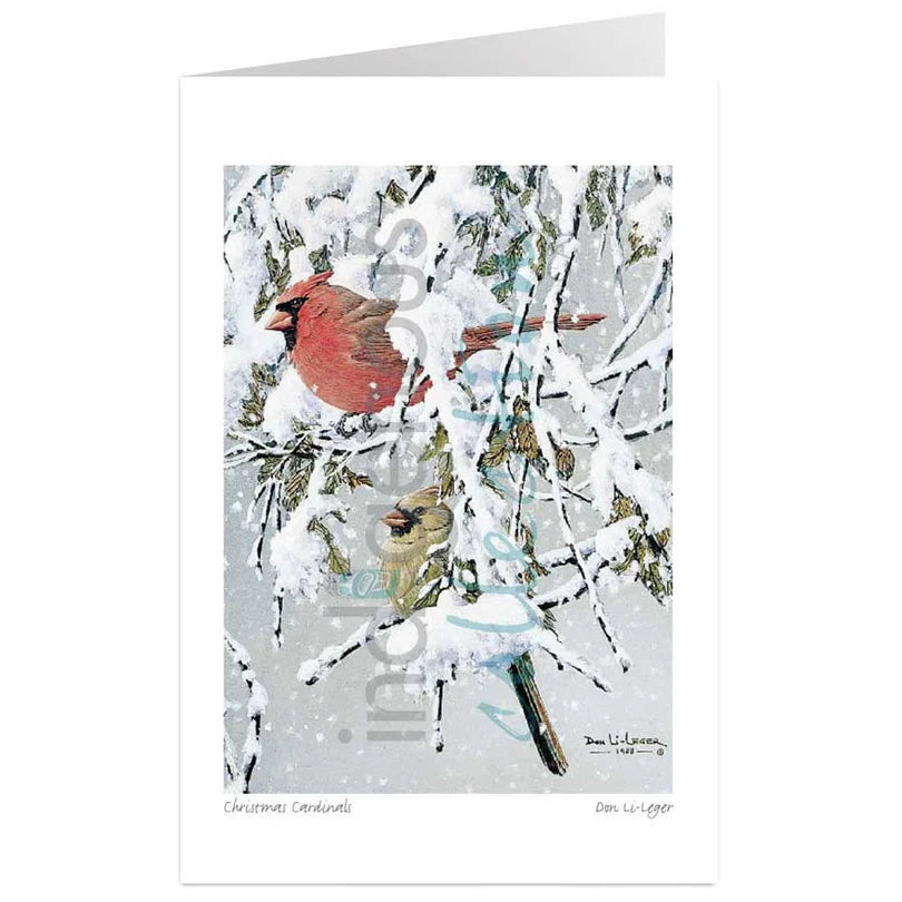 Christmas Cardinals Art Card
