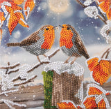 Crystal Art Card Kit, Kissing Robins
