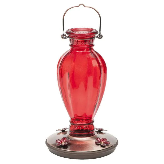 Daisy Vase Vintage Glass Hummingbird Feeder