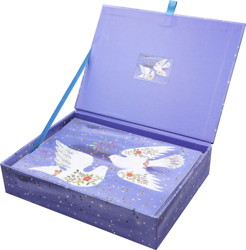 Doves in Flight Deluxe Boxed Holiday Cards