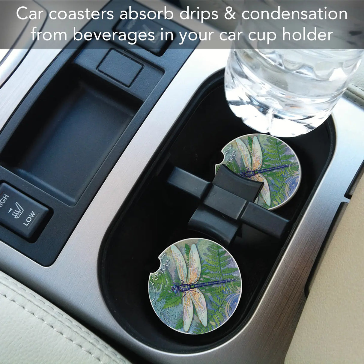 Dragonfly Inspiration Stone Car Coaster