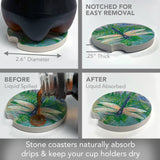 Dragonfly Inspiration Stone Car Coaster