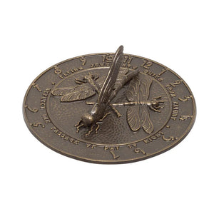 Dragonfly Sundial, French Bronze