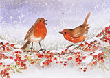 English Robins in Winter Deluxe Boxed Holiday Cards