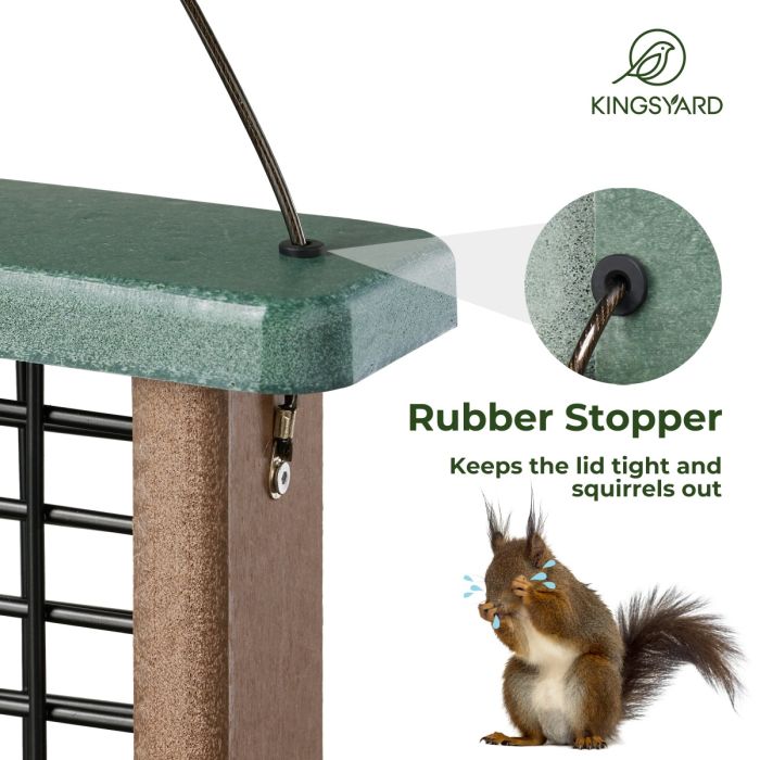 Extended Tail Prop Suet Feeder for Woodpeckers