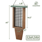 Extended Tail Prop Suet Feeder for Woodpeckers