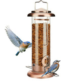 Extra Sturdy Tube Bluebird Mealworm Feeder, Antique Copper