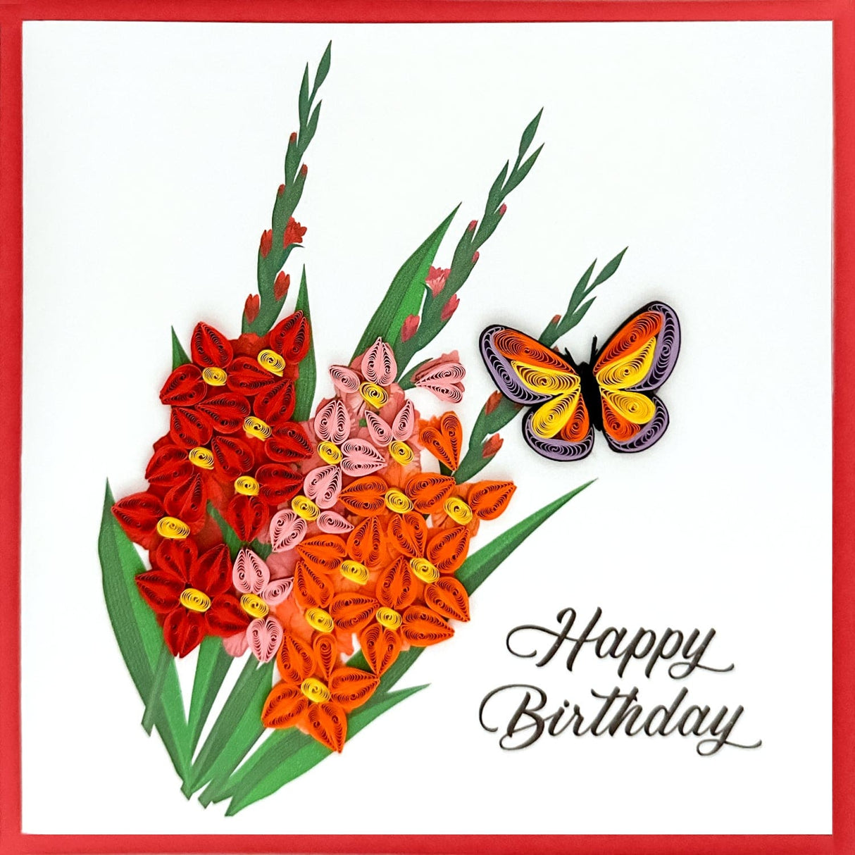 Floral Butterfly Birthday Card