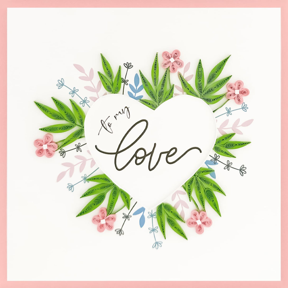 Floral Heart Romantic Card