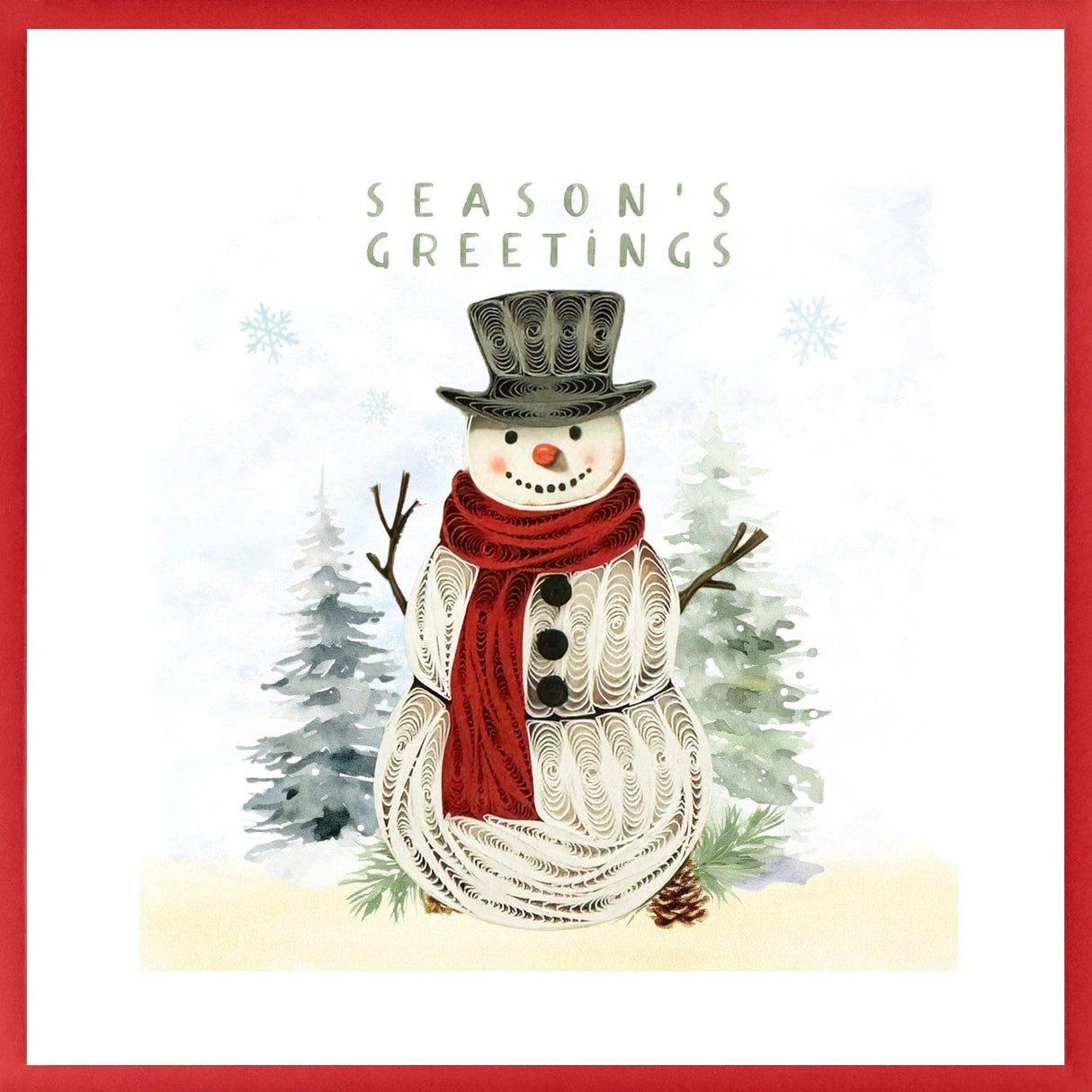 Friendly Snowman Holiday Card