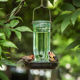 Glass Waterer Bird Feeder, Green