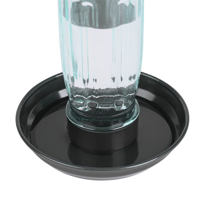 Glass Waterer Bird Feeder, Green