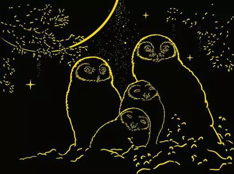 Glow in the Dark Owls in the Moonlight 500pc Jigsaw Puzzle