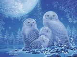 Glow in the Dark Owls in the Moonlight 500pc Jigsaw Puzzle