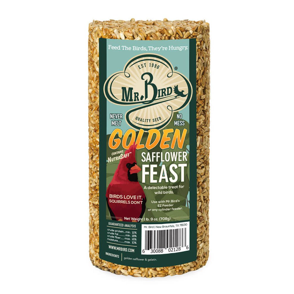 Golden Safflower Feast Seed Cylinder 25oz