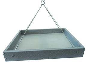 Green Solutions Large Hanging Tray Feeder, Gray