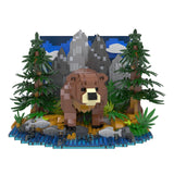 Grizzly Bear Scene 1693pc Block Set