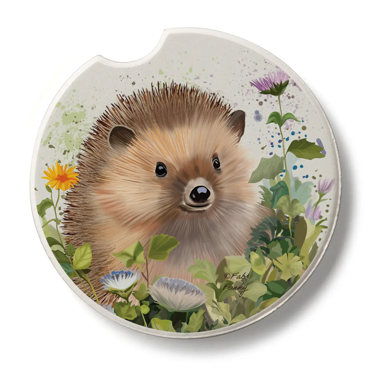 Hedgehog in Ivy Stone Car Coaster