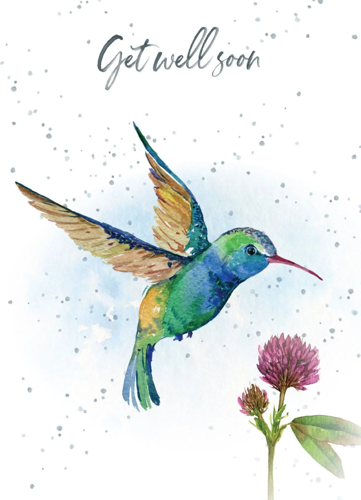 Hummingbird Speedy Recovery Get Well Soon Card