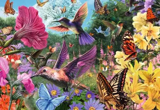 Hummingbirds & Butterflies 200pc Puzzle