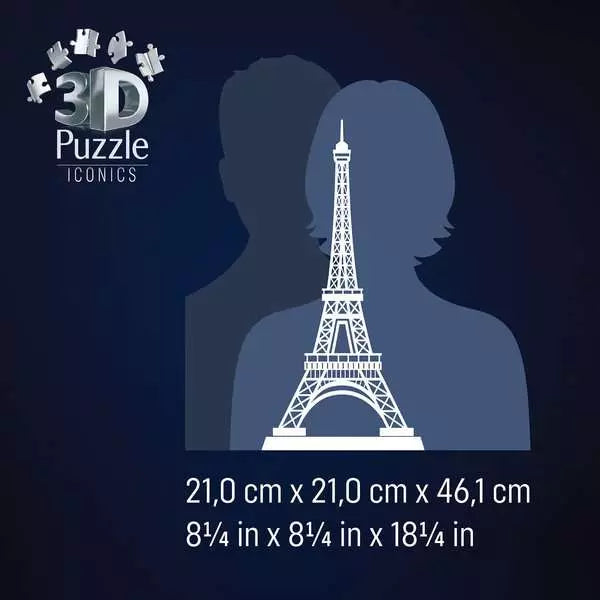 Iconics 3D Eiffel Tower Night Edition, 216pc Jigsaw Puzzle