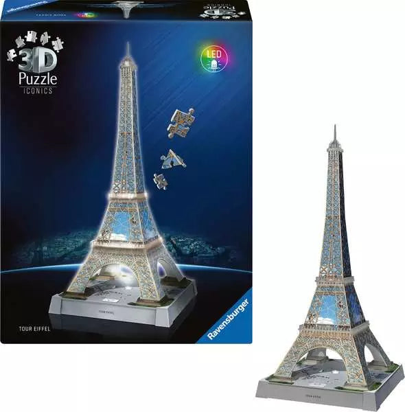 Iconics 3D Eiffel Tower Night Edition, 216pc Jigsaw Puzzle
