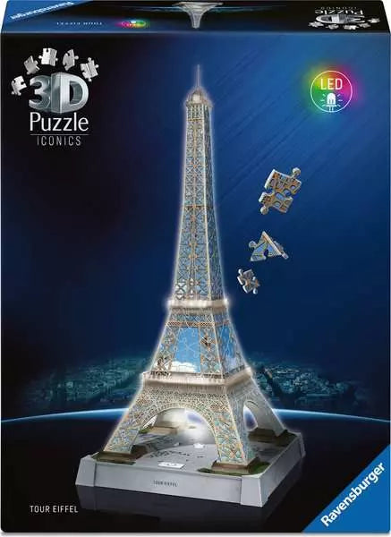 Iconics 3D Eiffel Tower Night Edition, 216pc Jigsaw Puzzle