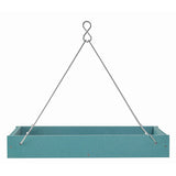 Large Hanging Recycled Plastic Platform Bird Feeder, Lake Blue
