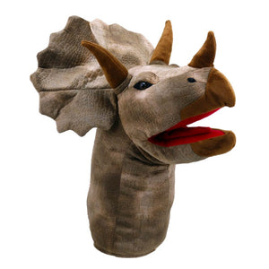 Large Triceratops Dino Head Hand Puppet