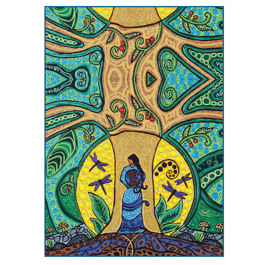 Leah Dorion Strong Earth Woman Eco Tea Towel