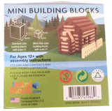 Log Cabin Mini Building Blocks Set
