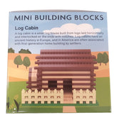 Log Cabin Mini Building Blocks Set