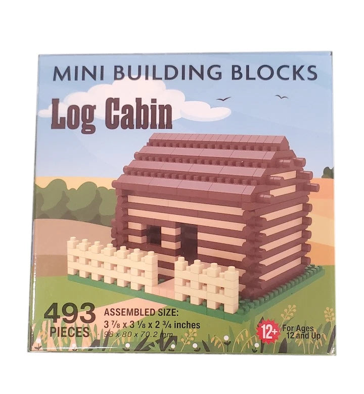 Log Cabin Mini Building Blocks Set