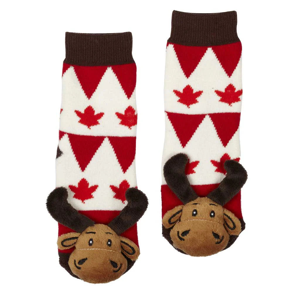 Maple Leaf Moose Socks