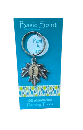 Maple Leaf Plant A Tree Canada Strong and Free Key Chain
