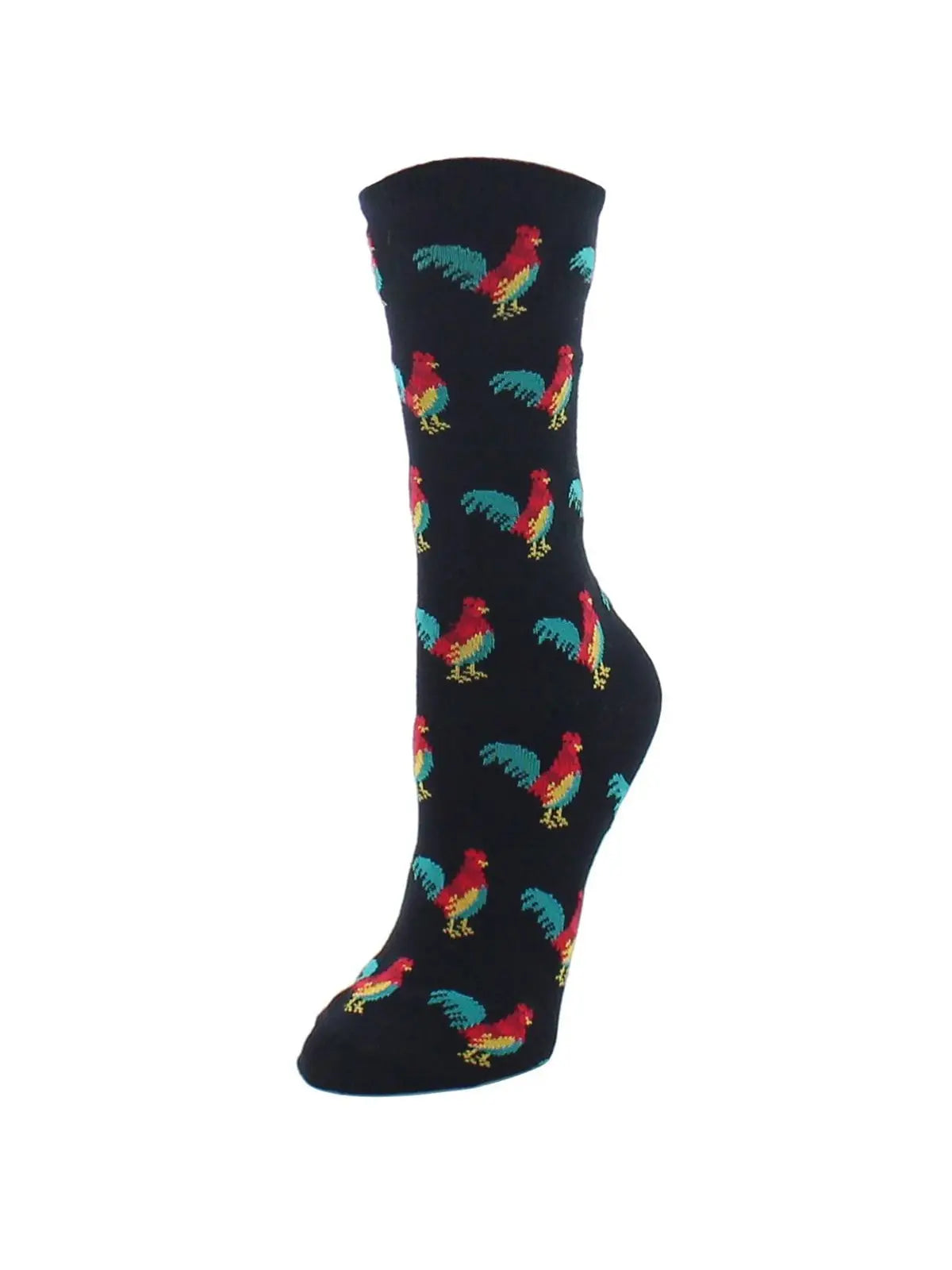 Memoi Early Bird Rooster Bamboo Crew Novelty Socks
