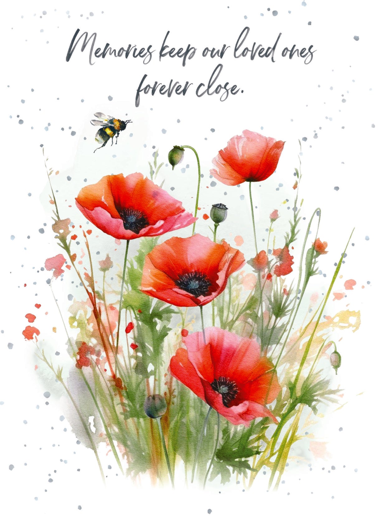 Memories Poppy Sympathy Card