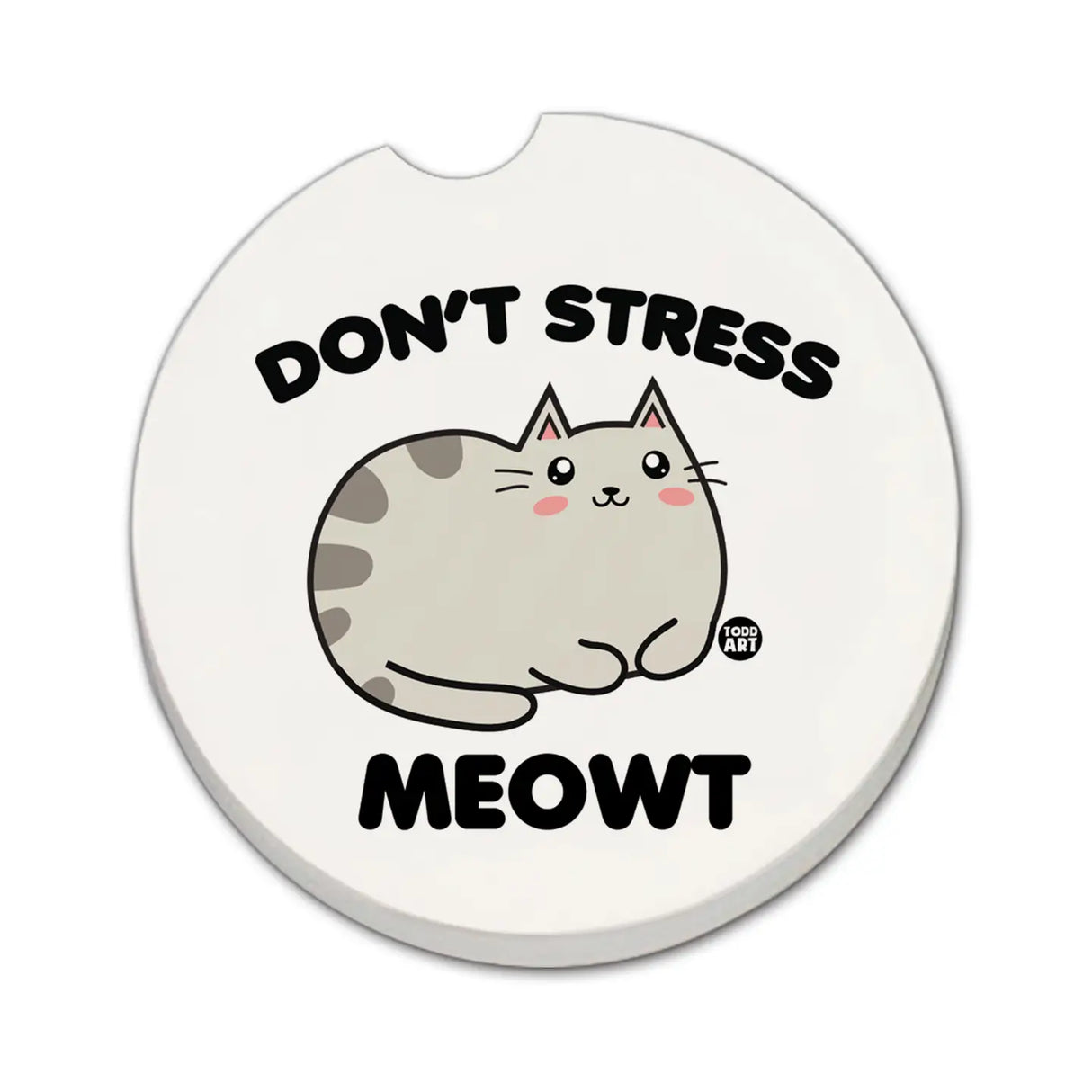 "Meowt" Stone Car Coaster