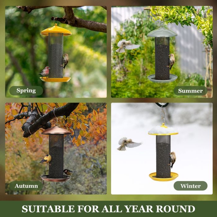 Metal Mesh Finch Feeder, Yellow