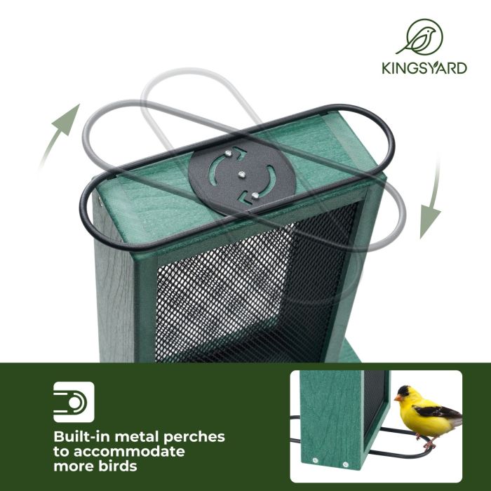 Metal Mesh Nyjer/Thistle Bird Feeder, Green