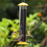 Metal Thistle Tube Bird Feeder, Yellow