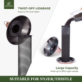 Metal Tube Hanging Bird Feeder With Copper Roof