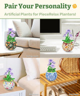 Mini Bricks Violet Potted Plant
