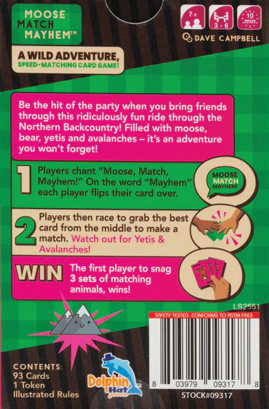 Moose Match Mayhem Speed-Matching Card Game